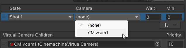 Selecting CM vcam1