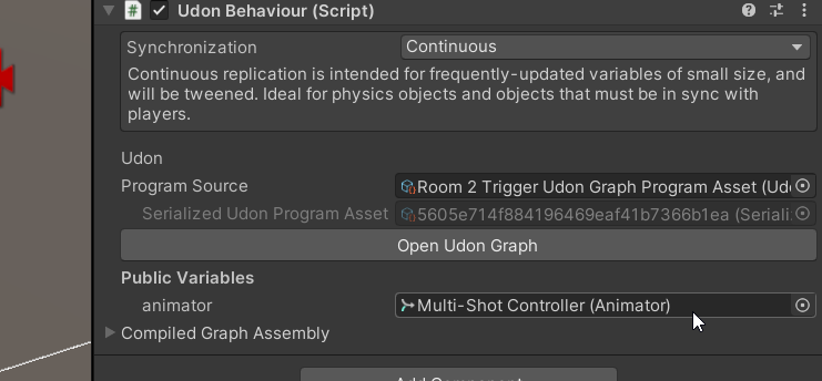 Assign the multi shot controller to the animator public variable